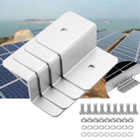 ☀SUPB☀ 4Pcs Solar Panel Mounting kits Solar Panel Z Bracket Mount Mounting Set RV Boat Off Grid ...