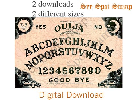 Ouija Board Digital Download Halloween Instant Jpeg Jpg Pdf - Etsy