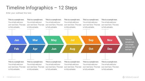 12 Steps Timeline Infographics PowerPoint Template Designs - SlideGrand