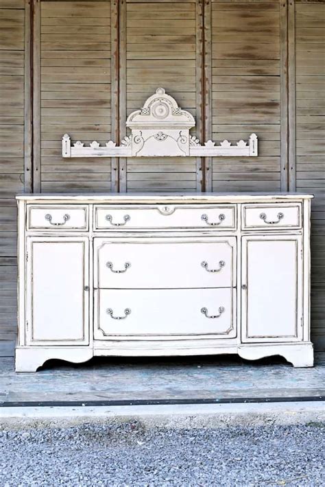 How To Distress And Antique White Painted Furniture