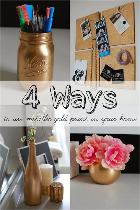 4 WAYS TO USE METALLIC GOLD SPRAYPAINT | JODY BETH