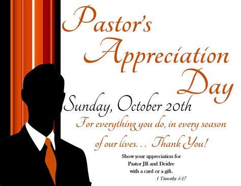 Pastor Appreciation Day Program Template - Printable Form, Templates and Letter