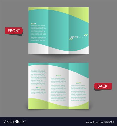 Tri fold brochure design Royalty Free Vector Image