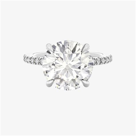 3.50 Round Brilliant Lab Grown Diamond Solitaire With Pavé – RWFJ