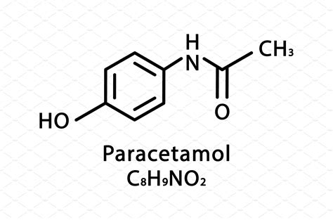 Paracetamol molecular structure | Healthcare Illustrations ~ Creative Market