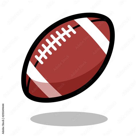 American football rugby sport ball logo vector line 3d icon Stock Vector | Adobe Stock