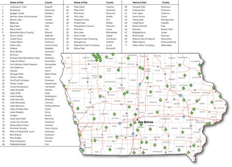 Iowa State Parks Map – Map Of The Usa With State Names