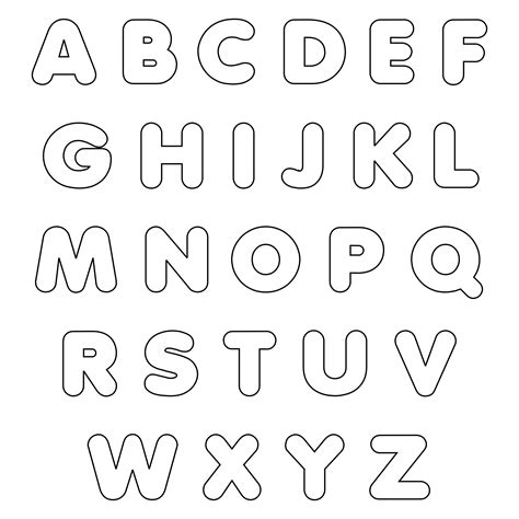 Printable Bubble Alphabet Letters