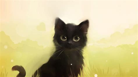 Cute Black Cat Cartoon Wallpapers - Top Free Cute Black Cat Cartoon Backgrounds - WallpaperAccess