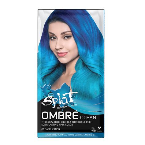 Splat Complete Kit, Ombre Ocean, Semi-Permanent Turquoise & Blue Hair Dye with Bleach - Walmart.com