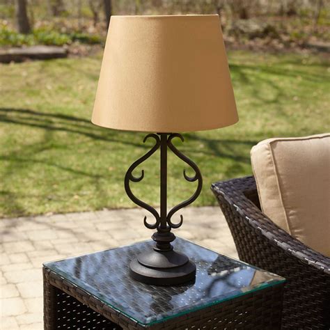 The Solar Powered Patio Table Lamp - Hammacher Schlemmer