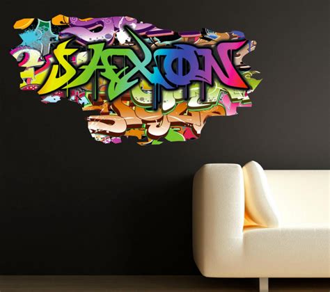 GRAFFITI WALL DECOR Custom Art Decal Personazlied Name Wall | Etsy