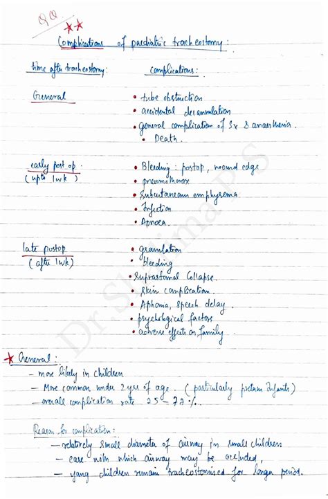 SOLUTION: Paediatric tracheostomy complications - Studypool