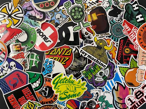 100pcs Skateboard Brands Logos Themed Waterproof Sticker Pack | Etsy