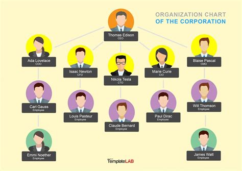 Organizational Chart Template With Pictures