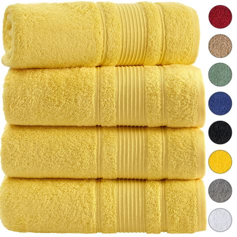 4-Piece Bath Towels Set for Bathroom, Spa & Hotel Quality | 100% Cotton Turkish Towels ...