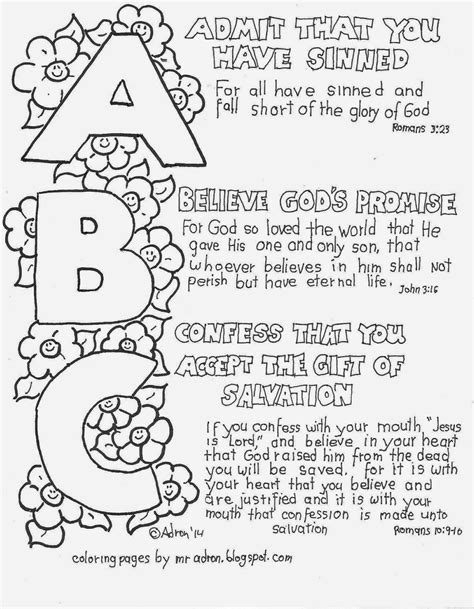 Gambar Coloring Pages Kids Adron Abcs Gospel Abc Free Page Printable di Rebanas - Rebanas