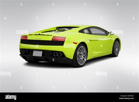 2009 Lamborghini Gallardo LP560-4 in Green - Rear angle view Stock Photo - Alamy