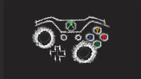 HD wallpaper: Xbox 360 controller illustration, smoke, controllers, studio shot | Wallpaper Flare