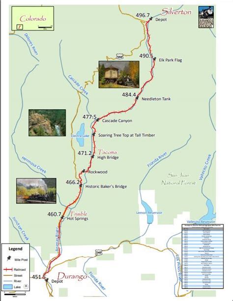 Durango Silverton Train Map - Pacific Centered World Map