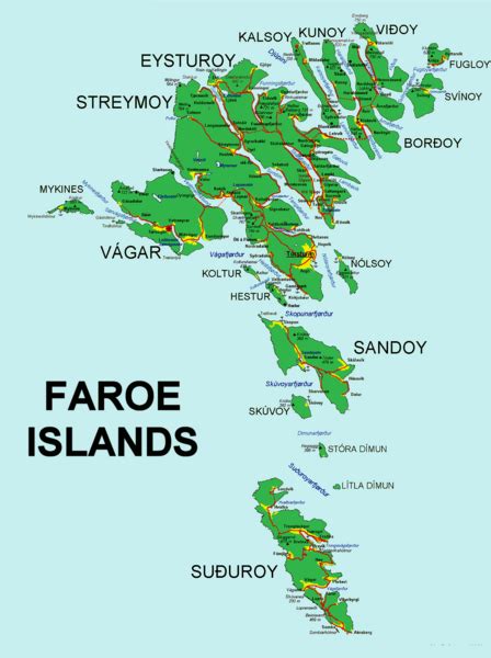 Faroe Islands Map - Faroe Islands • mappery