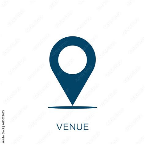 venue vector icon. love filled flat symbol for mobile concept and web design. Black wedding ...