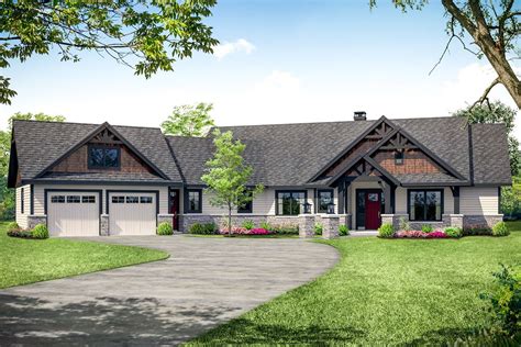 Plan 72937DA: Rugged Craftsman Ranch Home Plan with Angled Garage - 2652 Sq Ft | Casas, Just dream