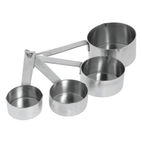 HUBERT® Stainless Steel Measuring Cup Set with Heavy Duty Strip Handles