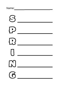 Acrostic Poems - Seasons by Miss B's Resources | TPT