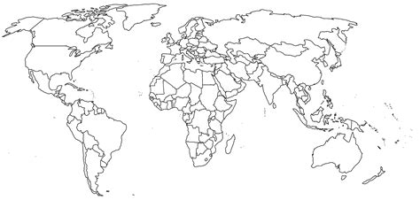 Outline Map Of Countries Of The World