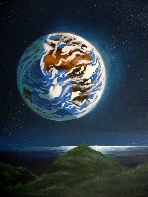 Earth as seen from the moon II by Axel-Astro-Art on DeviantArt