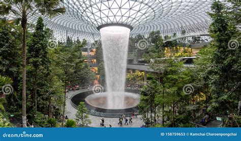 Newest Man-made Waterfall in Singapore at Jewel Department Store in Changi Airport, Singapore ...