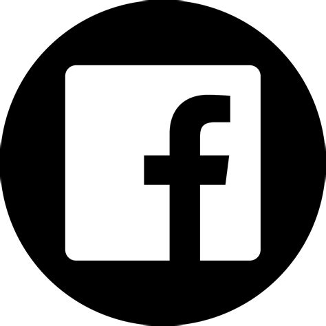 Facebook Logo Black And White Circle