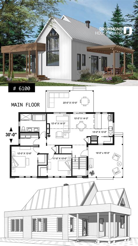 Small One Story House Plans - Small Modern Apartment