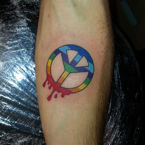 55+ Best Peace Sign Tattoo Designs - Anti-War Movement Symbol (2019)