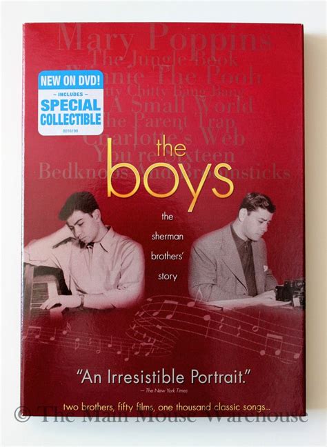 The Boys Sherman Brothers Disney Studios Soundtrack Musicians DVD Documentary 786936806892 ...