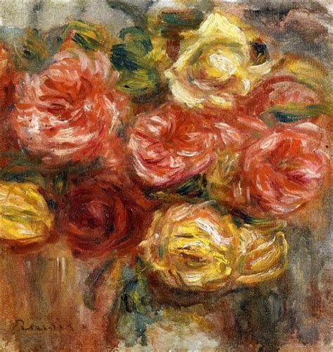 Bouquet of Roses in a Vase, 1900 - Pierre-Auguste Renoir - WikiArt.org