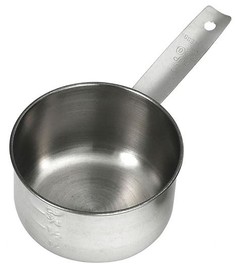 TABLECRAFT PRODUCTS COMPANY 1 Cup Stainless Steel Measuring Cup, Silver - 22JJ89|724D - Grainger