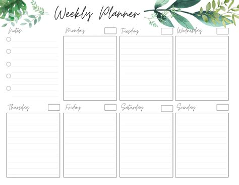 Weekly Planner Printable to Do List - Etsy