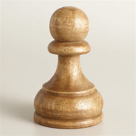 Carved Wood Pawn Chess Piece Decor | World Market