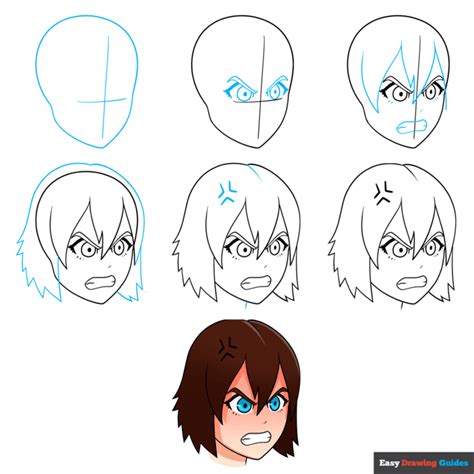 How to Draw an Angry Anime Girl - Easy Step by Step Tutorial