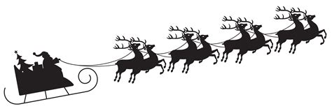 Free Santa Sleigh Silhouette Png, Download Free Santa Sleigh Silhouette Png png images, Free ...