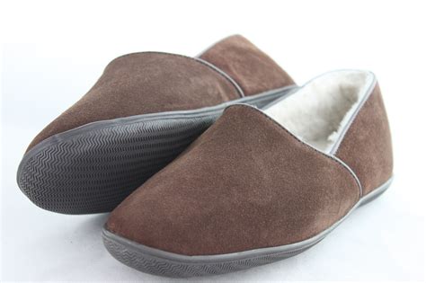 Men’s Traditional Real Sheepskin Slippers – Radford Leather Fashions-Quality Leather and ...