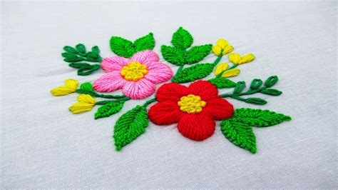 Hand Embroidery Simple Flower Designs | Best Flower Site