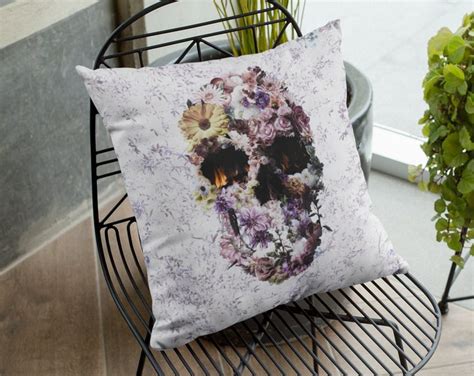 Skull Art Poster Sugar Skull Art Print Flower Skull Wall - Etsy