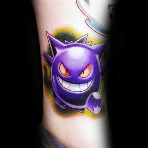 60 Gengar Tattoo Designs For Men - Pokemon Ink Ideas