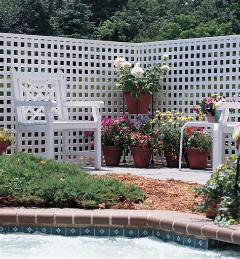 Privacy Lattice Panels - 4'x8' Vinyl Lattice - Barrette Outdoor Living