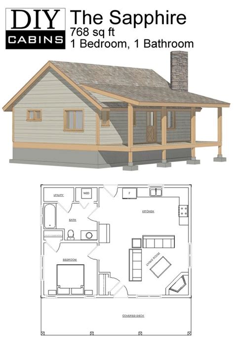 The Sapphire Cabin | Tiny house cabin, Small house plans, House plans