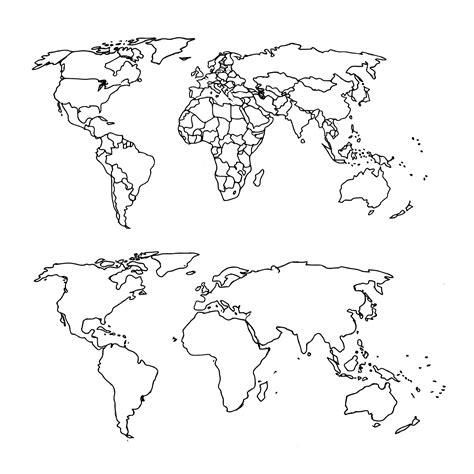 Drawing Globe Doodle World Map Drawing (Png Transparent) - valentinejewellers