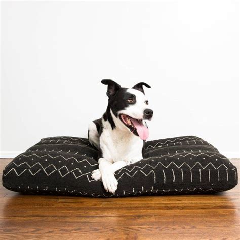 Black and White Mudcloth Dog Bed // Extra Large XL | Dog bed, Dog pillow bed, Designer dog beds